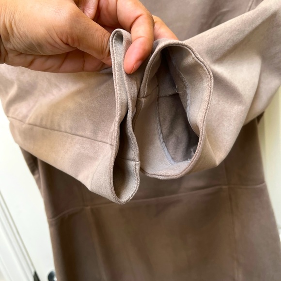 Aritzia Suede like material long straight dress - Picture 3 of 5